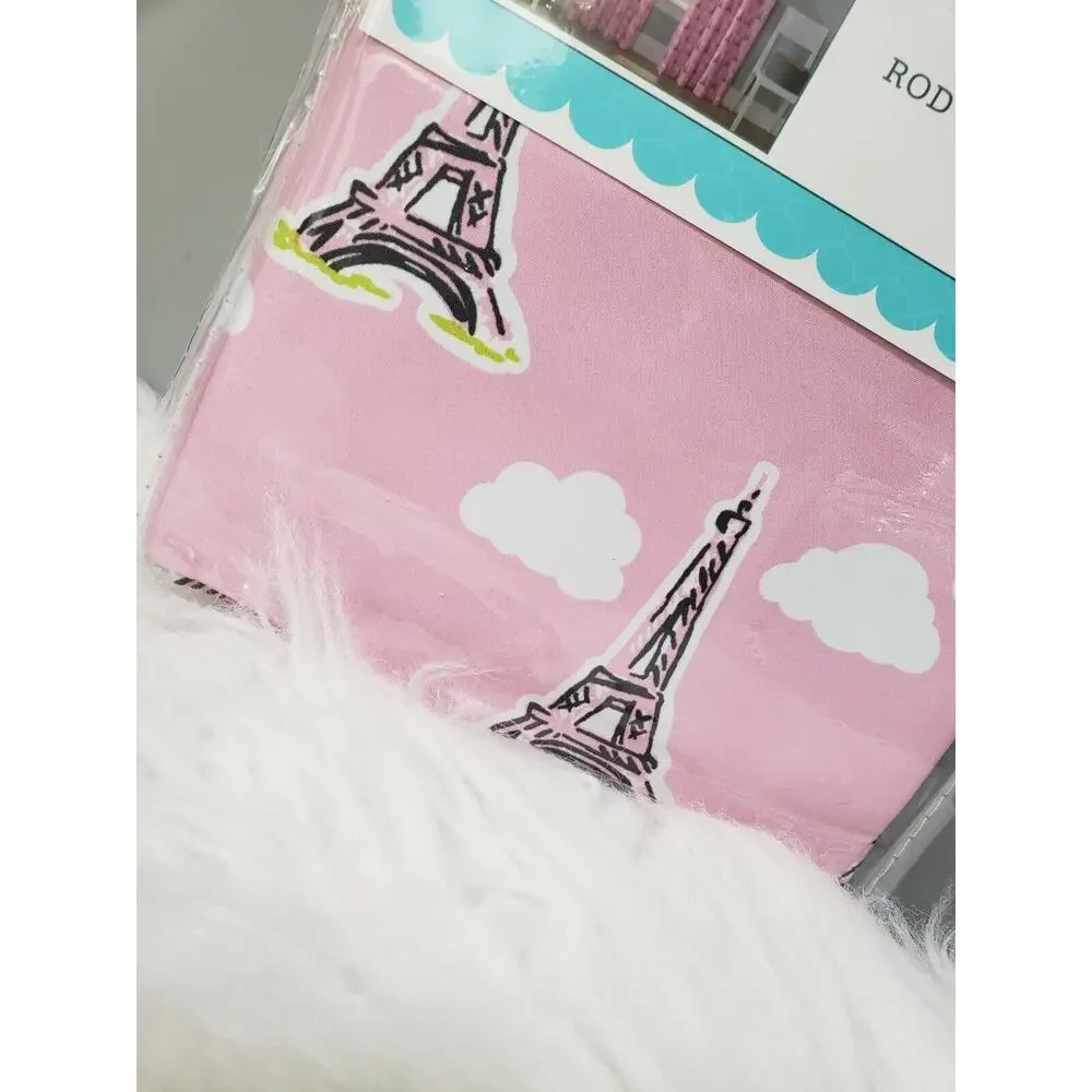 NEW Eiffel Tower Paris Girl's Kids Teenager Bedroom Decor 42x63‎ inches 4 Panels